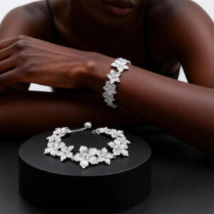 Miao Silver Filigree Floral Bracelet
