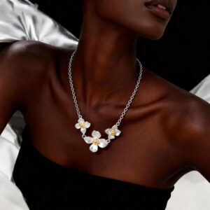 Two-Tone Floral Necklace