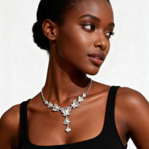 Filigree Butterfly Lariat Necklace